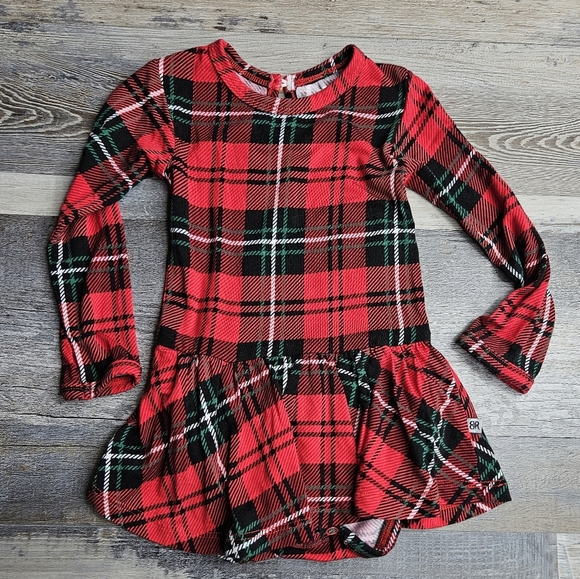 Bums & Roses Twirl Dress Red Plaid Size 6-12 Months - Picture 1 of 4